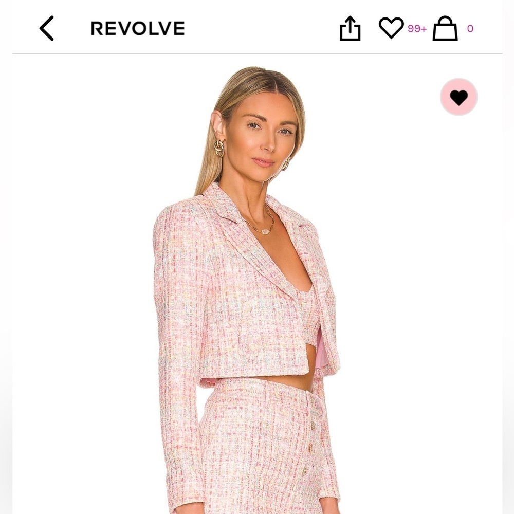 Revolve set cropped blazer; top - Picture 2 of 4